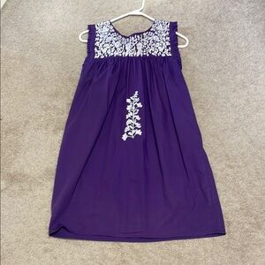 Purple Embroidered Womens dress